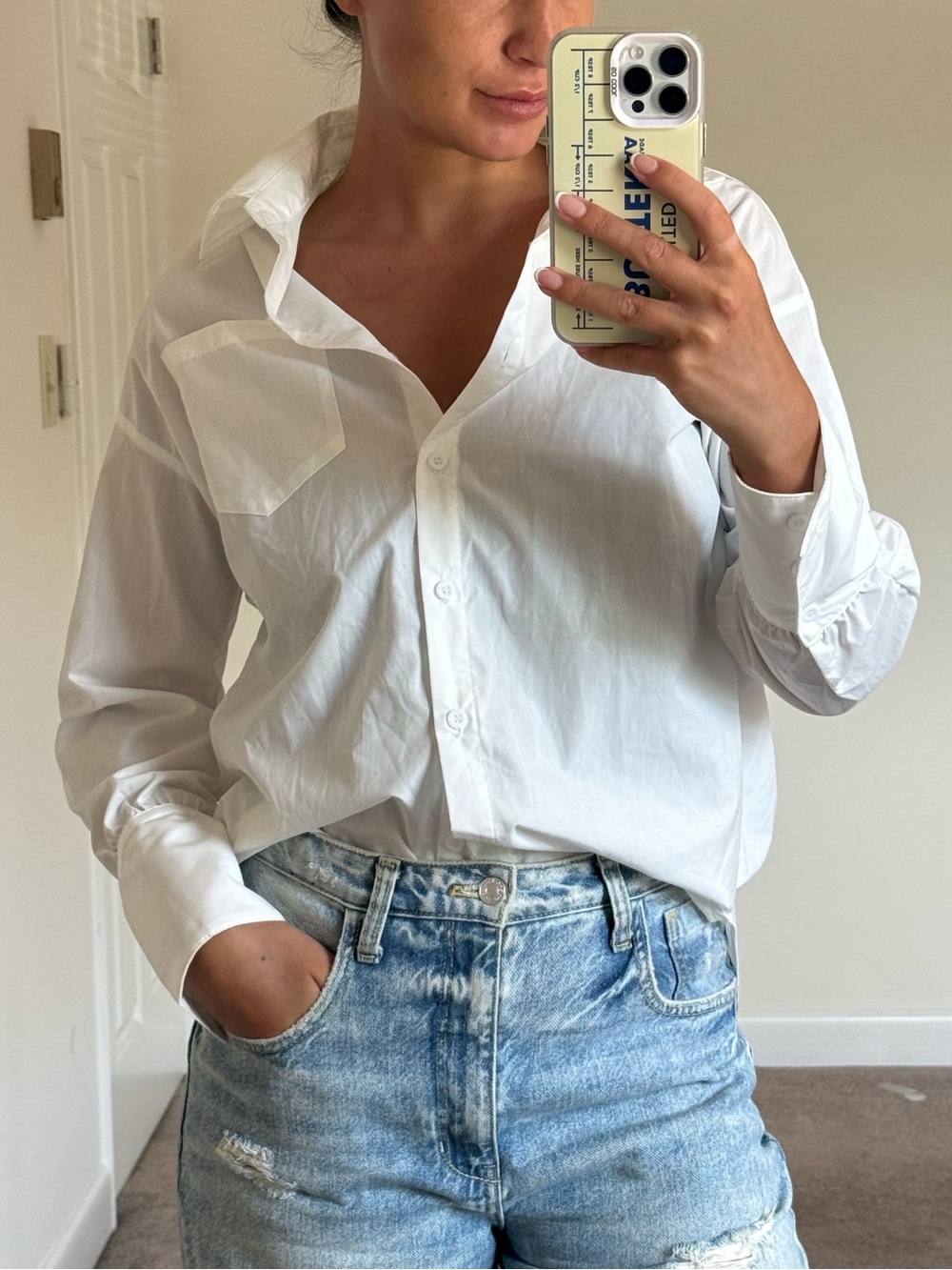 White button down